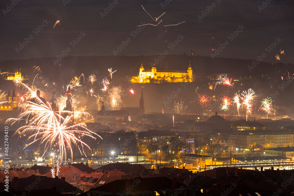 Germany, Bavaria, Wuerzburg, New Year's Eve Germany, Bavaria, Wuerzburg, New Year's Eve