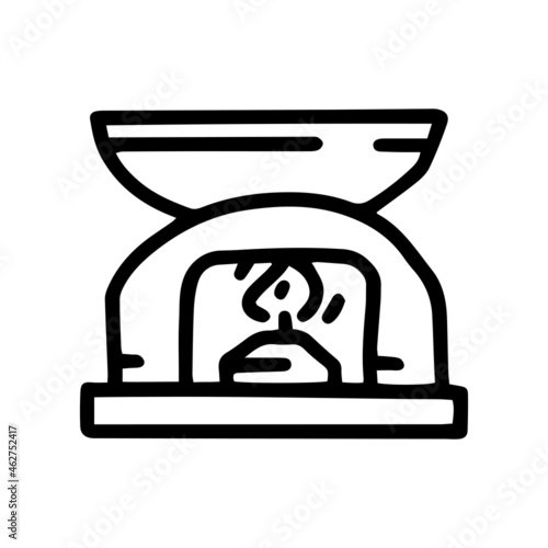 oil burner line vector doodle simple icon
