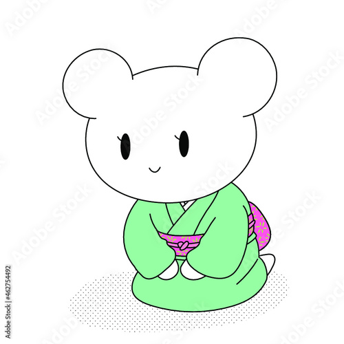 仲居さん　小動物のキャラクター