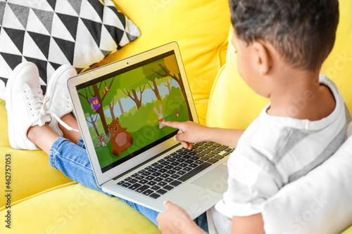 Little African-American boy...