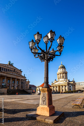 View to French Cathedral and conzert hall at Gendarmenmarkt, Berlin, Germany photo