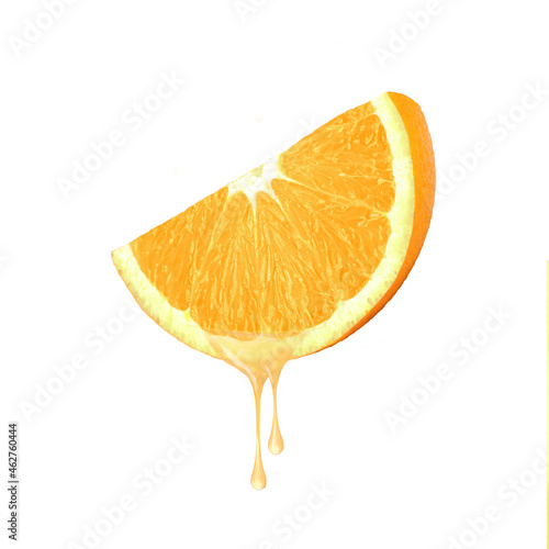 Orange juice dripping