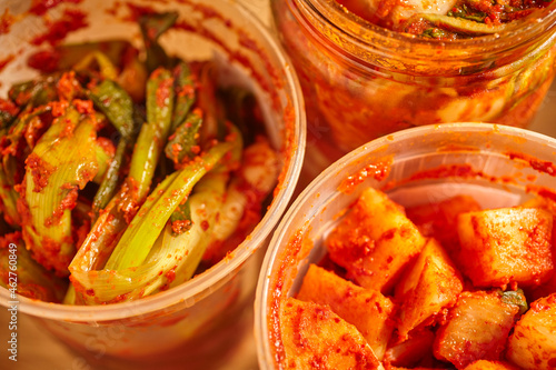 Wallpaper Mural Containers of kimchi, the national dish of Korea. Torontodigital.ca