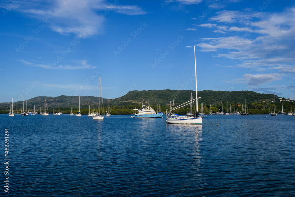 Boats Anchored in Luperon Bay 933 Boats Anchored in Luperon Bay 933
