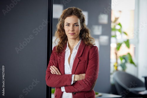Portait of confident businesswoman in office photo