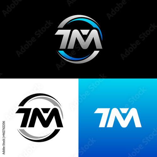 TM Letter Initial Logo Design Template Vector Illustration