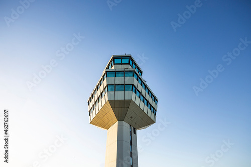 Germany, Berlin, Air traffic control tower of Berlin Tegel Airport photo