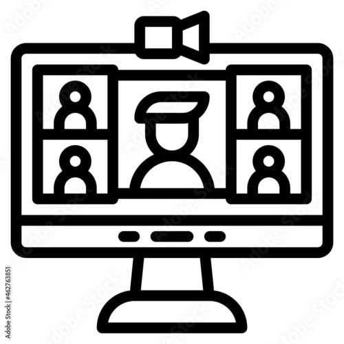 videocall line icon
