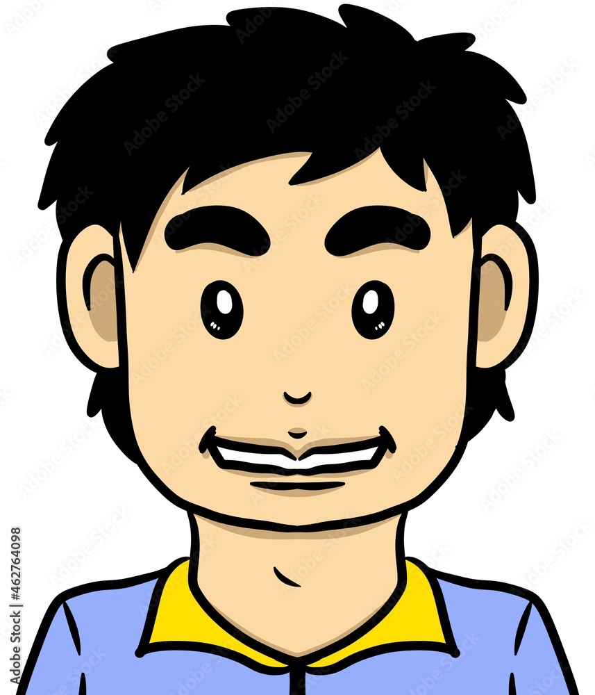 cute man cartoon on white background cute man cartoon on white background