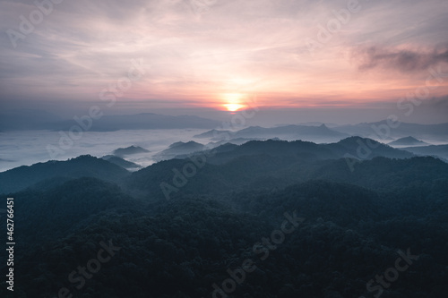 mountains and sunrise in the morning © artrachen
