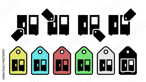 Fridge glyph vector icon in tag set illustration for ui and ux, website or mobile application