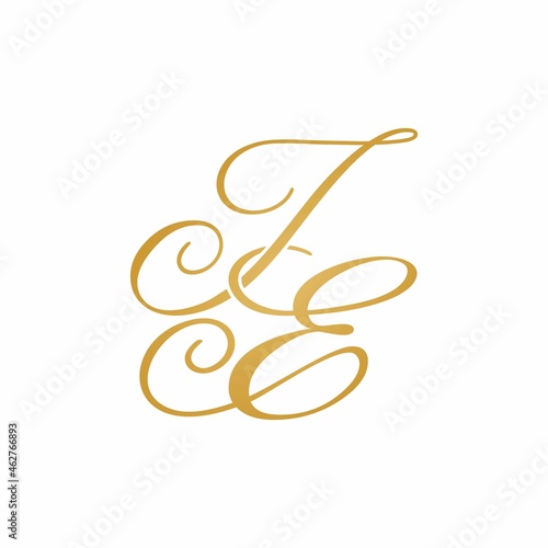 JE initial monogram logo