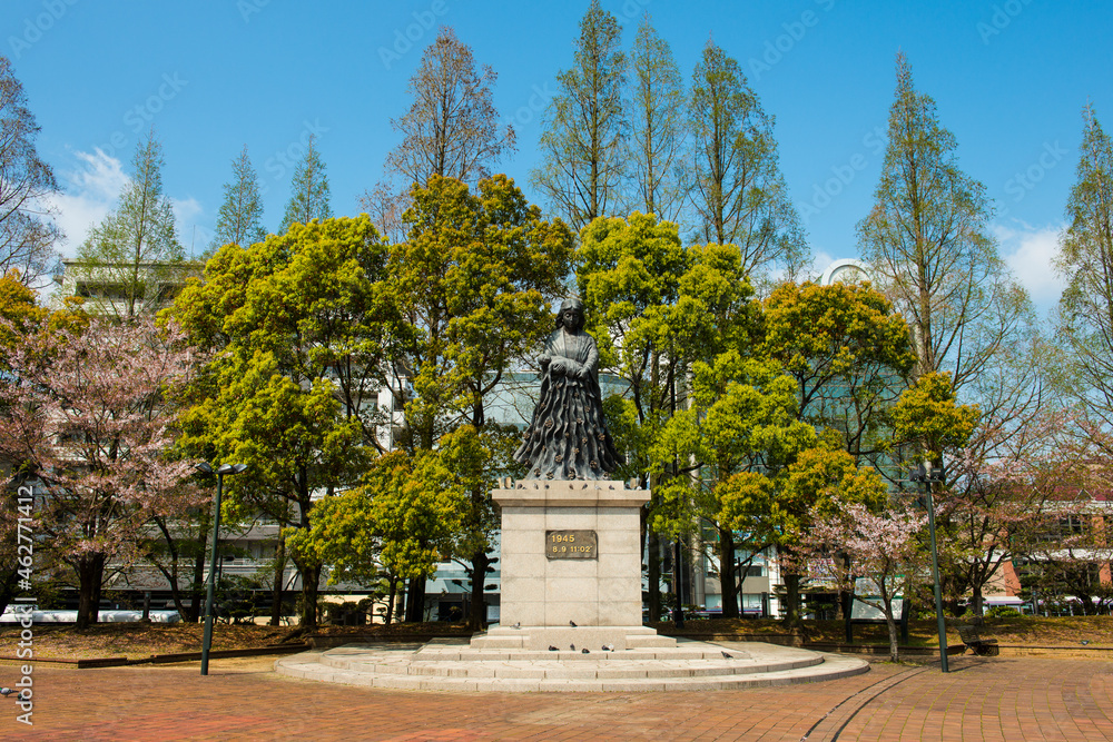 Japan, Nagasaki, Statue in the Nagasaki Peace Park Japan, Nagasaki, Statue in the Nagasaki Peace Park