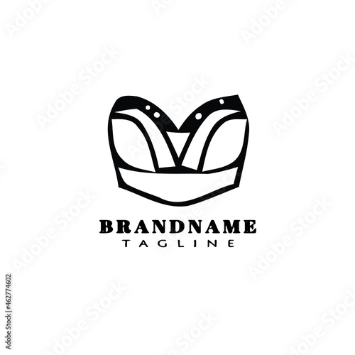 bustier logo cartoon icon design template black isolated vector symbol