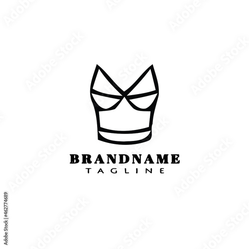 bustier logo cartoon icon design template black creative vector illustration