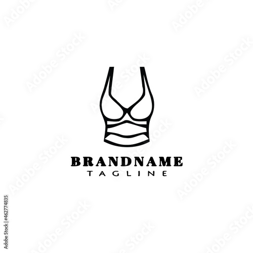 simple bustier logo cartoon icon design template black isolated vector illustration