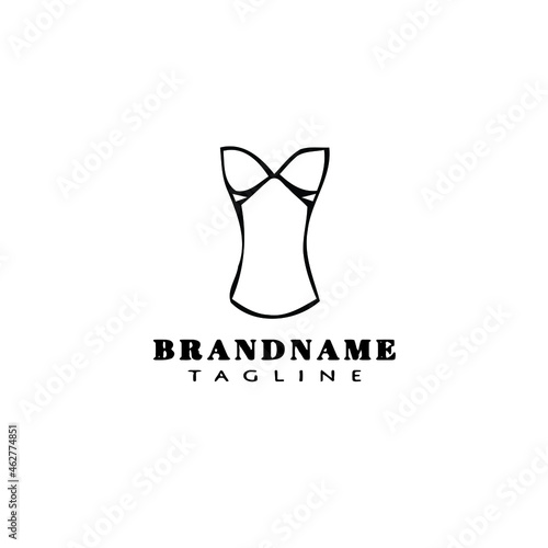bustier logo flat icon design template black isolated vector illustration