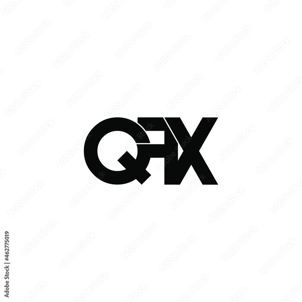 Obraz premium qfx initial letter monogram logo design