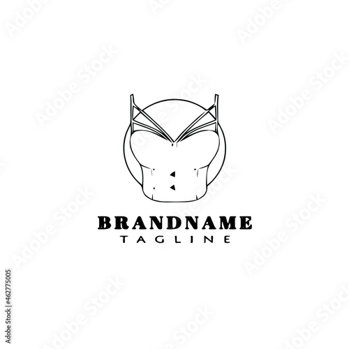bustier logo cute icon design template black isolated vector illustration