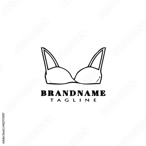 bustier logo cartoon icon design template black isolated cute illustration