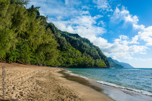 USA, Hawaii, Kauai, Kee Beach on the Na Pali coast photo