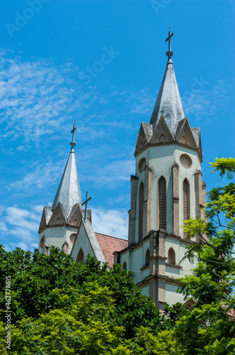 Lutheran church in the German town Blumenau, Brazil photo