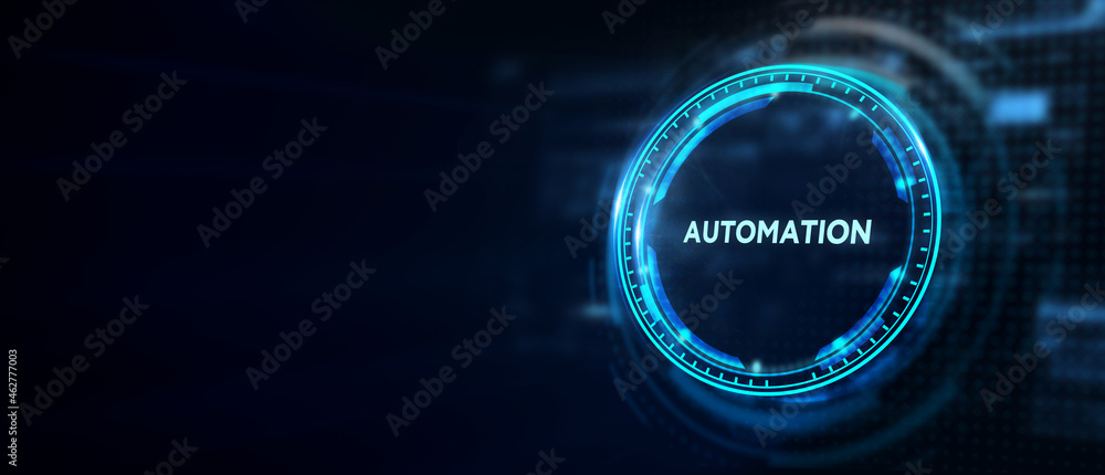 Automation Software concept as an innovation. Business, Technology, Internet and network concept.3d illustration Automation Software concept as an innovation. Business, Technology, Internet and network concept.3d illustration