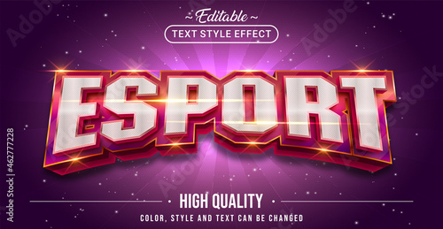 Editable text style effect - E-sport text style theme.