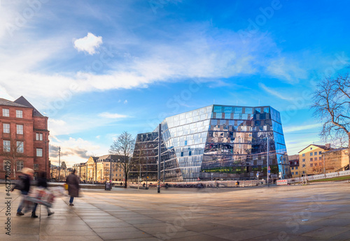 Germany, Baden-Wuerttemberg, Freiburg, Old Synagogue Square, university library