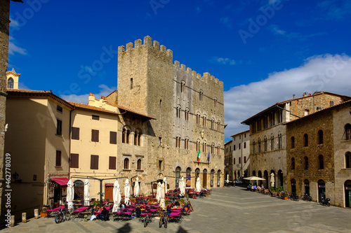Italy, Tuscany, Massa Marittima, Piazza Garibaldi with Palazzo Comunale and Palazzo dei Conti di Biserno photo