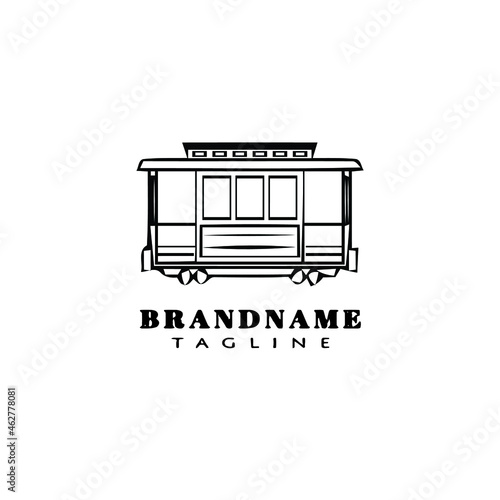 caboose logo icon design template black isolated vector illustration