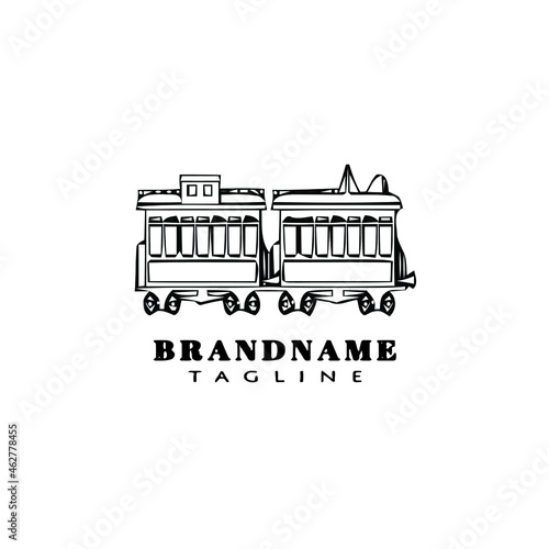 caboose logo cartoon icon design template black isolated vector flat