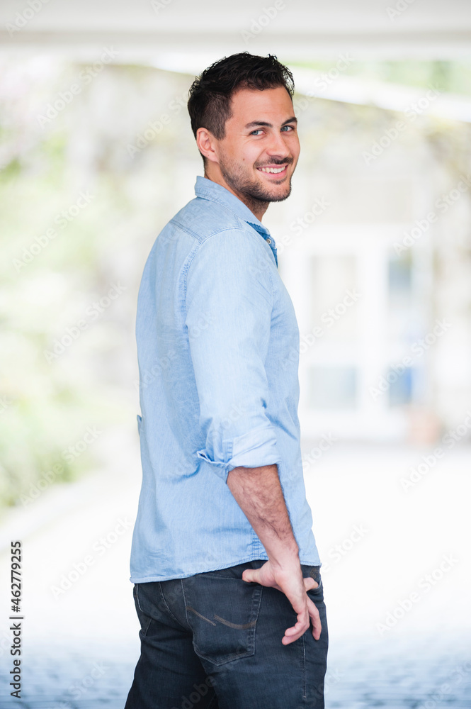 Smiling businessman in the city Smiling businessman in the city