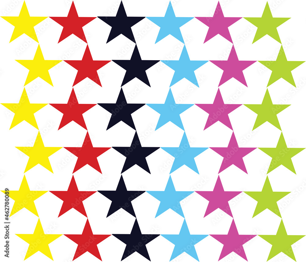 seamless and colorful star pattern