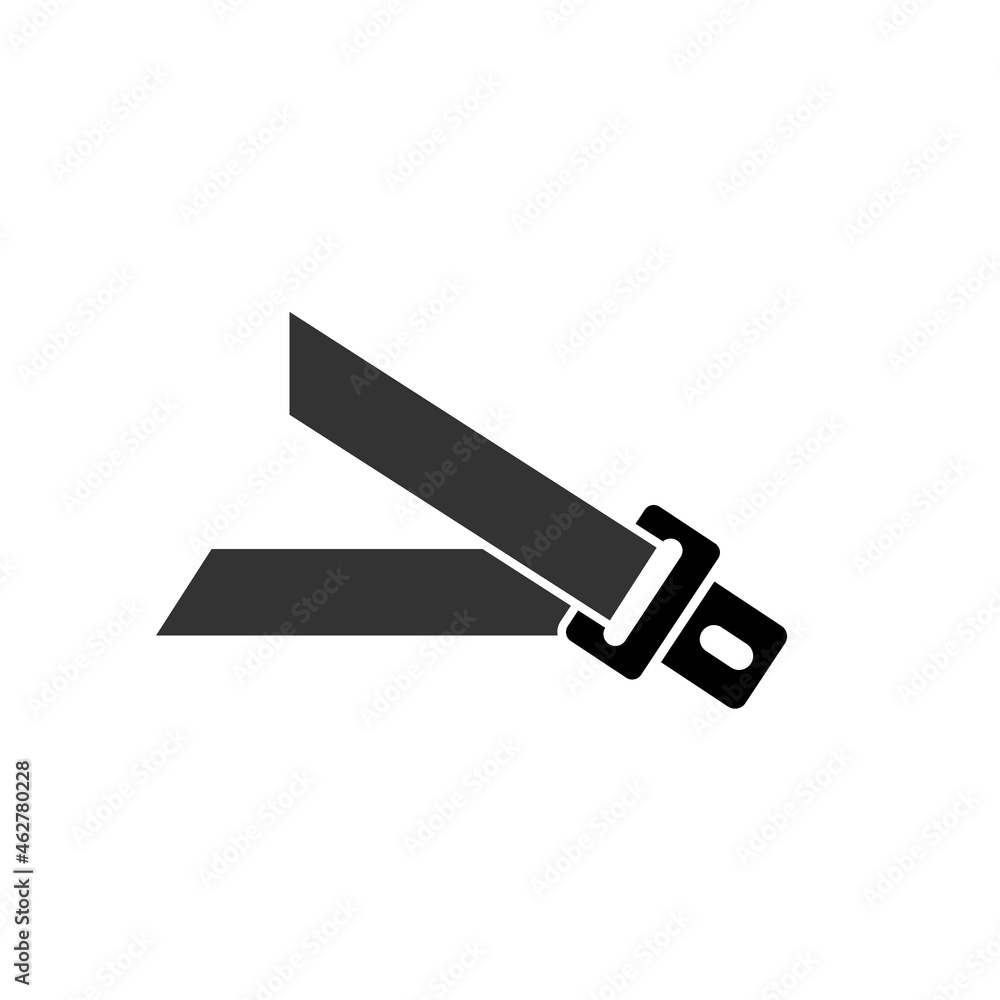 Seat belt in car icon