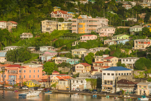 View of St. George's town by sea, Grenada, Caribbean photo