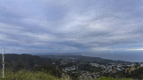 Sunset timelapse of Santa Monica and the greater Los Angeles area from the Pacific Palisades photo