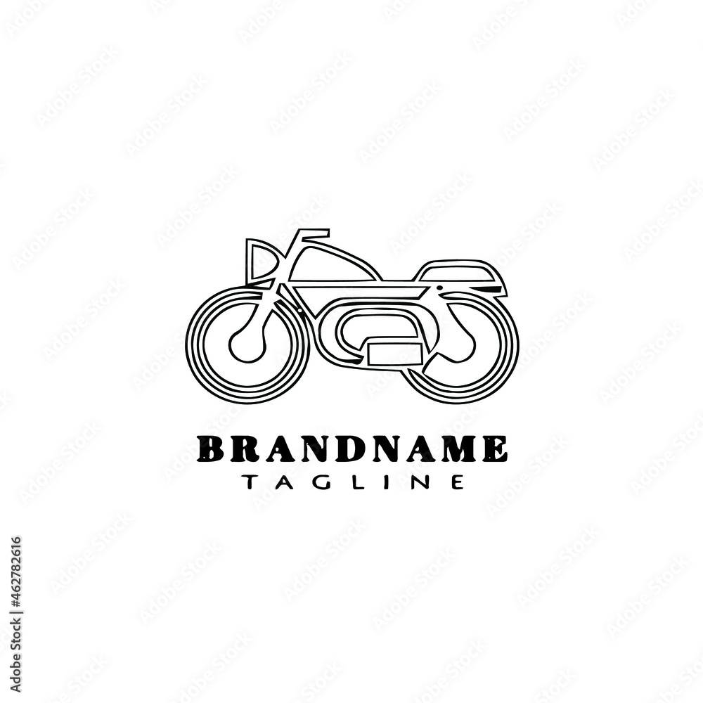 motorcycle logo cartoon icon template black vector