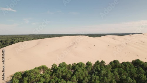 Close up landscape view of the Dune of Pilat in Arcachon Bay, France photo