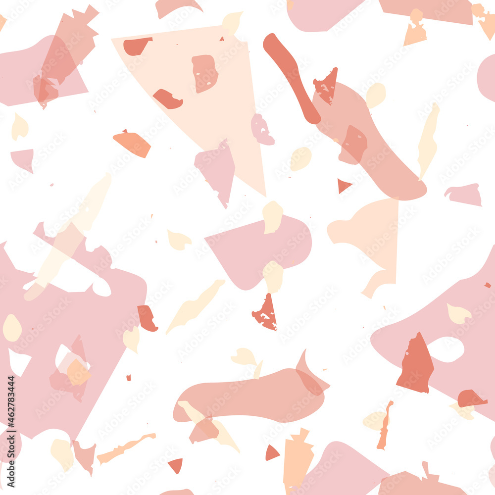 Terrazzo seamless pattern. Orange realistic Terrazzo seamless pattern. Orange realistic