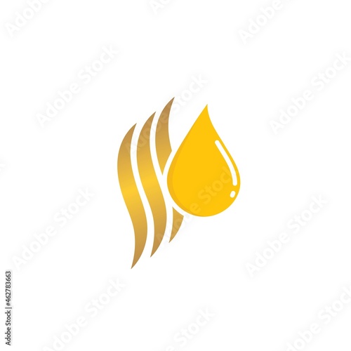 hair nutrition oil drop icon vector illustration design