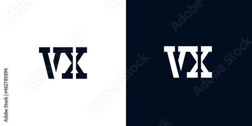 Creative abstract initial letter VX logo.