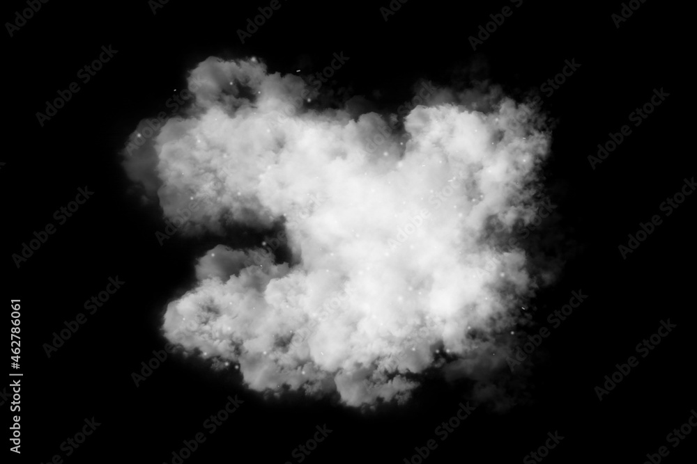White Fog or smoke on black background