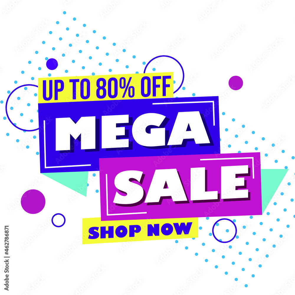 Fototapeta premium Sale Banners, elements with designs, sales, offers, discounts, special, ultimate, unlimited, big, 80% offers, upto, yearend sale, mega sale, latest, special, shop now, buy now, colourful badges