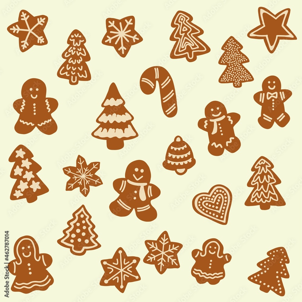 Doodle freehand sketch drawing of ginger bread cookie. Doodle freehand sketch drawing of ginger bread cookie.