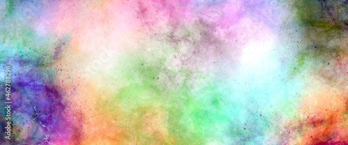 Abstract nebula dusty powder  open space concept  soft colors  background illustration  hand drawn art  relax structure texture  planet   
