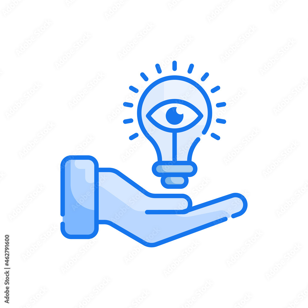 Visionary vector blue colour icon style illustration. EPS 10 file Visionary vector blue colour icon style illustration. EPS 10 file