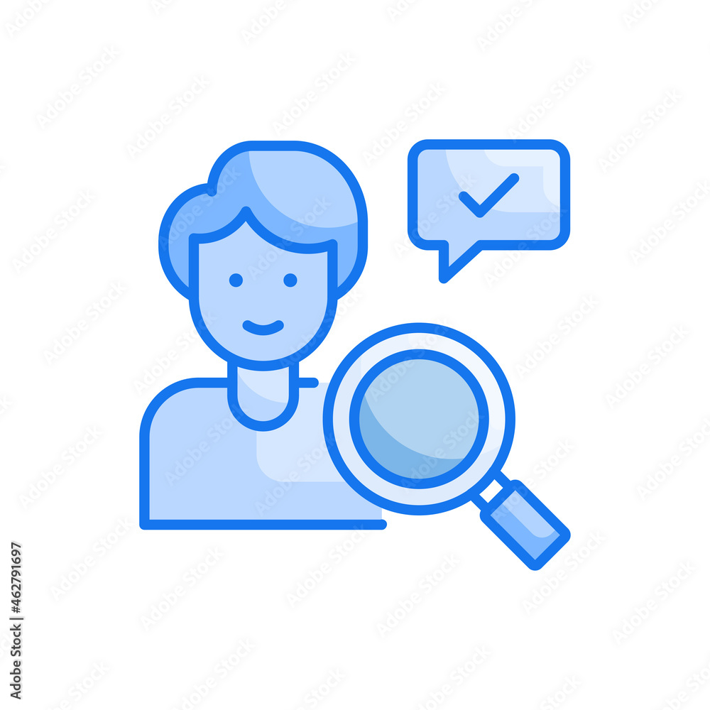 Applicant vector blue colour icon style illustration. EPS 10 file Applicant vector blue colour icon style illustration. EPS 10 file