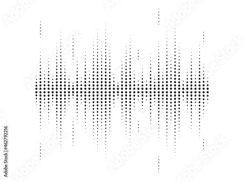 Abstract dotted equaliser. Vertical dots. Vector illustration of a graphic eq