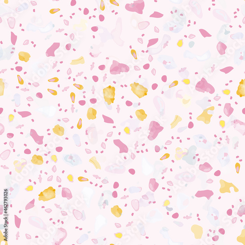 Terrazzo Texture Vector. Flooring Seamless Pattern